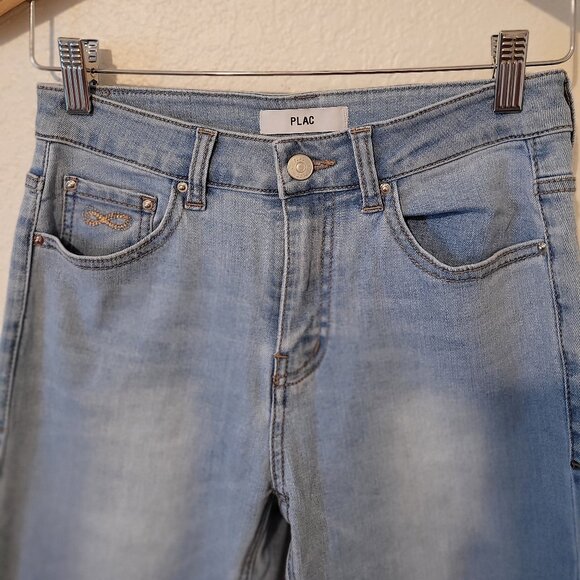 PLAC Hart PO1 Light Washed Slim Straight Blue Jeans New with Tags - Picture 3 of 4